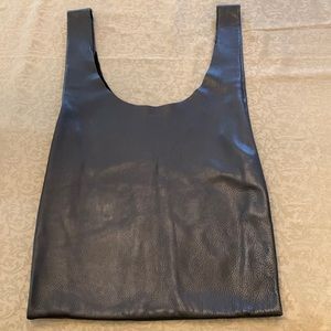 Baggu black leather bag